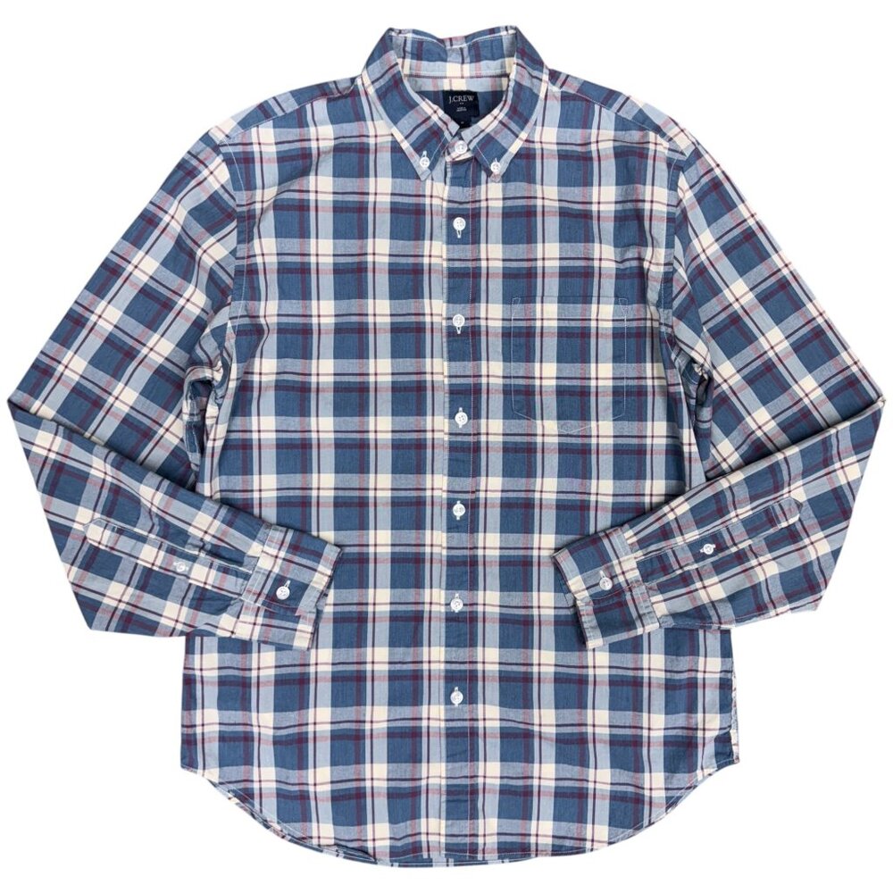 Men's J. CREW Heathered Cotton Button Down Shirt #47166-‎ Size M